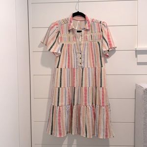 NEW Anthropologie Georgiana Tiered Shirtdress